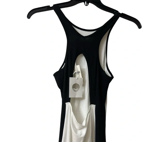 Anthropologie Black and White Midi Dress - Picture 8 of 12